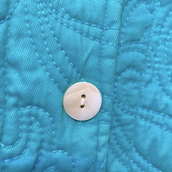 Orvis teal quilted jacket 100% cotton.2 pockets.Size S runs larger.Quilted - Picture 3 of 7